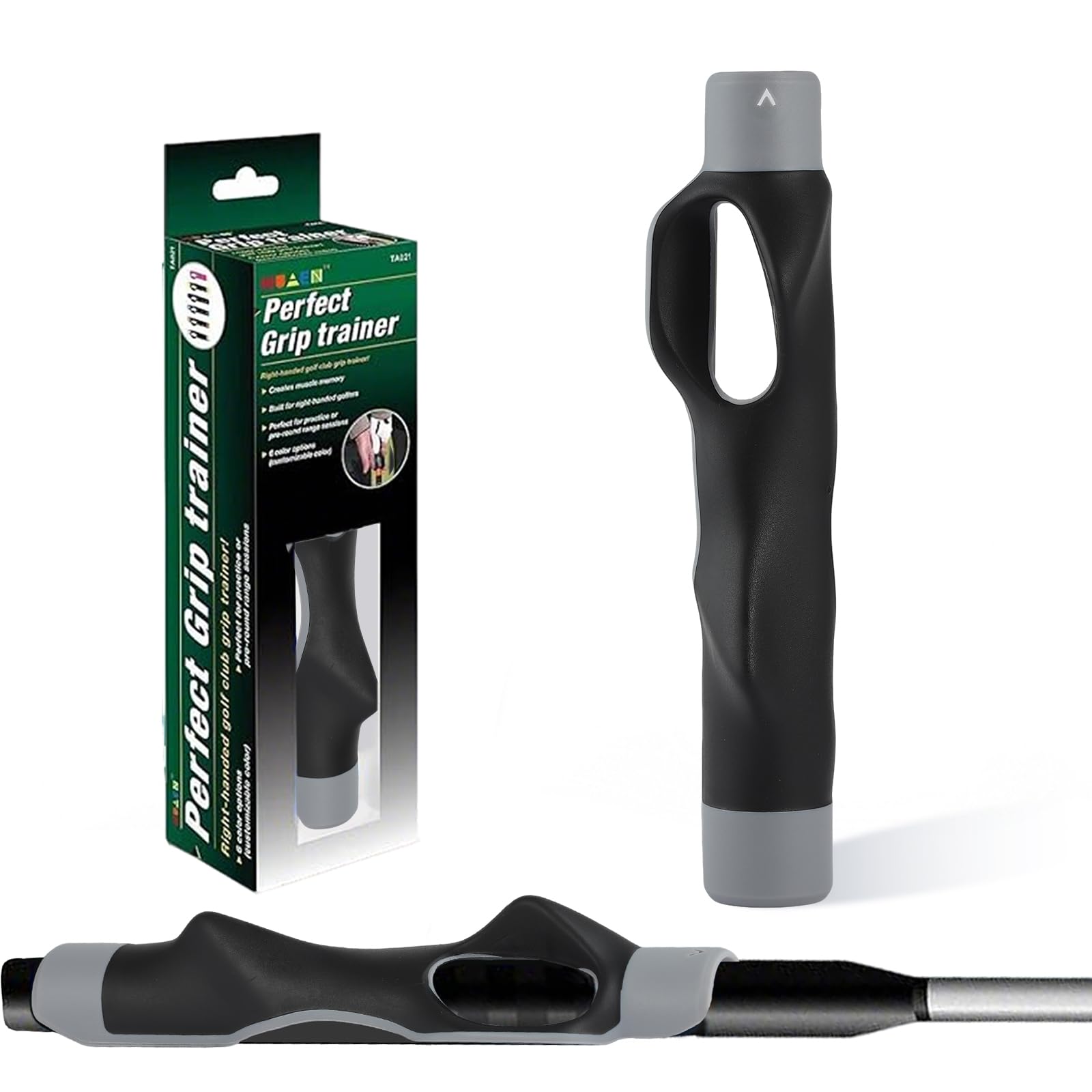 Golf Grip Trainer for Right-Handed Players - Correct Hand Position Tool with Non-Slip Rubber, Fits Most Clubs V1107-CS-GEFQGSXJZQHU