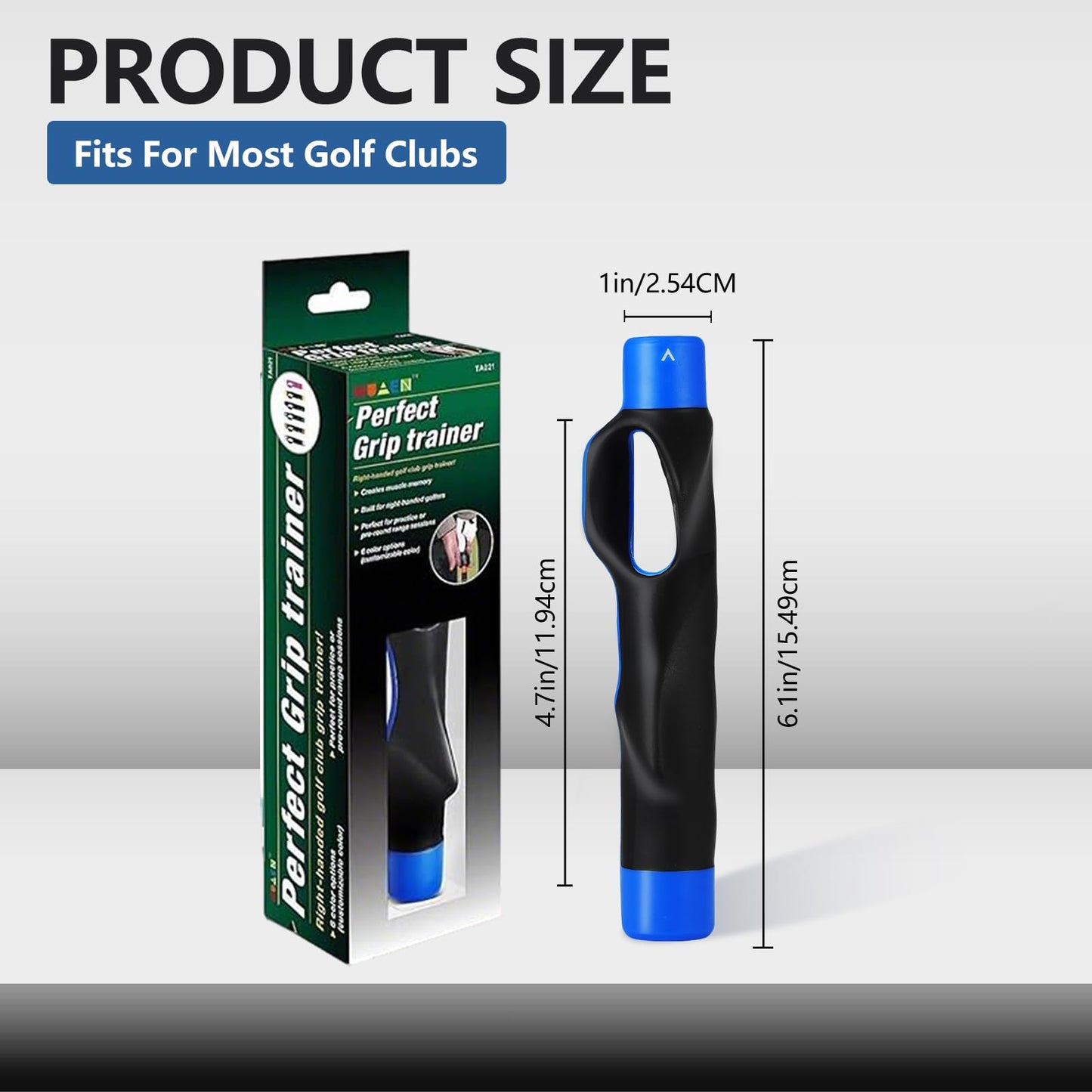Golf Grip Trainer for Right-Handed Players - Correct Hand Position Tool with Non-Slip Rubber, Fits Most Clubs V1107-CS-GEFQGSXJZQHU