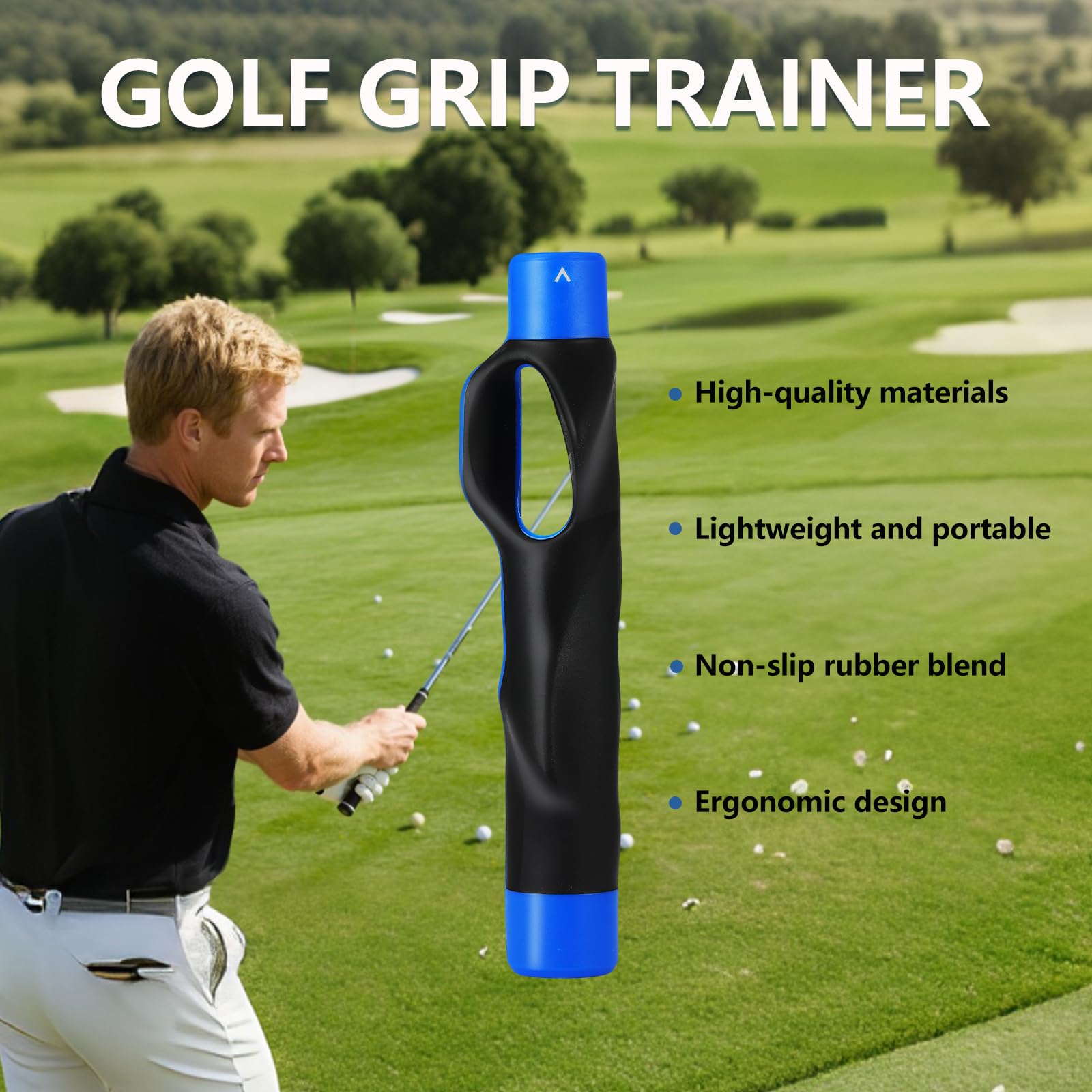 Golf Grip Trainer for Right-Handed Players - Correct Hand Position Tool with Non-Slip Rubber, Fits Most Clubs V1107-CS-GEFQGSXJZQHU