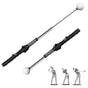 Retractable Golf Swing Trainer with Click Sound - Black Adjustable Tempo Training Aid for Home, Office & V1107-CS-GEFSSHG