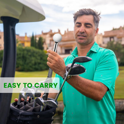 Retractable Golf Swing Trainer with Click Sound - Black Adjustable Tempo Training Aid for Home, Office & V1107-CS-GEFSSHG