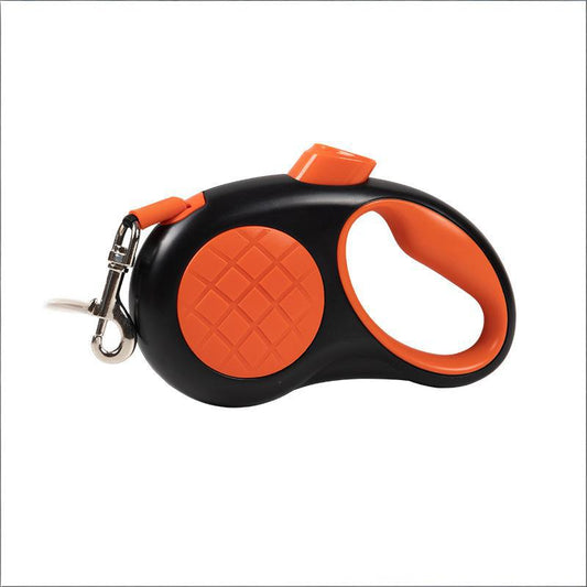 Retractable Dog Leash - 16.5 ft Automatic Walking Lead with One-Hand Brake Lock & Anti-Tangle Nylon Tape - V1107-CS-GGQYSHC