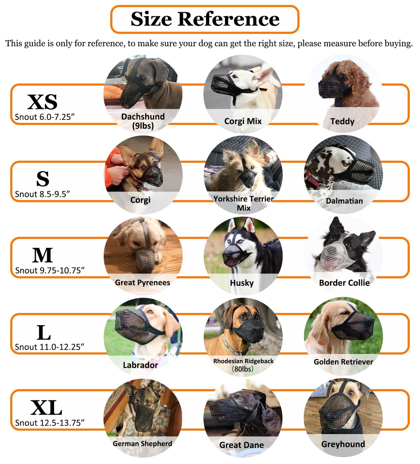 Soft Mesh Dog Muzzle for Small Medium Large Dogs - Breathable Adjustable Anti-Bite Chewing Guard with V1107-CS-GGZTHUL