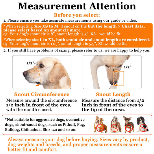 Soft Mesh Dog Muzzle for Small Medium Large Dogs - Breathable Adjustable Anti-Bite Chewing Guard with V1107-CS-GGZTHUM