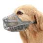 Soft Mesh Dog Muzzle for Small Medium Large Dogs - Breathable Adjustable Anti-Bite Chewing Guard with V1107-CS-GGZTHUS