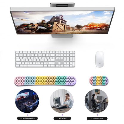 Ergonomic Silicone Wrist Rest Set - Keyboard & Mouse Support Pad with Honeycomb Design for Office, Gaming, V1107-CS-GJJPST