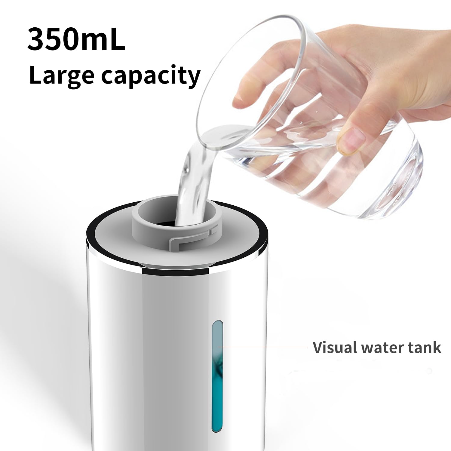 Automatic Sensor Foam Soap Dispenser - 350mL Rechargeable Touchless Hand Soap Pump with 3 Adjustable Levels & V1107-CS-GYZQ
