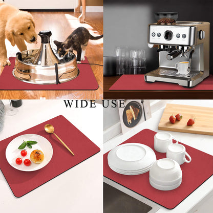 Kitchen Counter Mat for Coffee Maker - Absorbent & Quick-Dry Bar Pad with Non-Slip Backing, Protective V1107-CS-GZNXSSGD14060