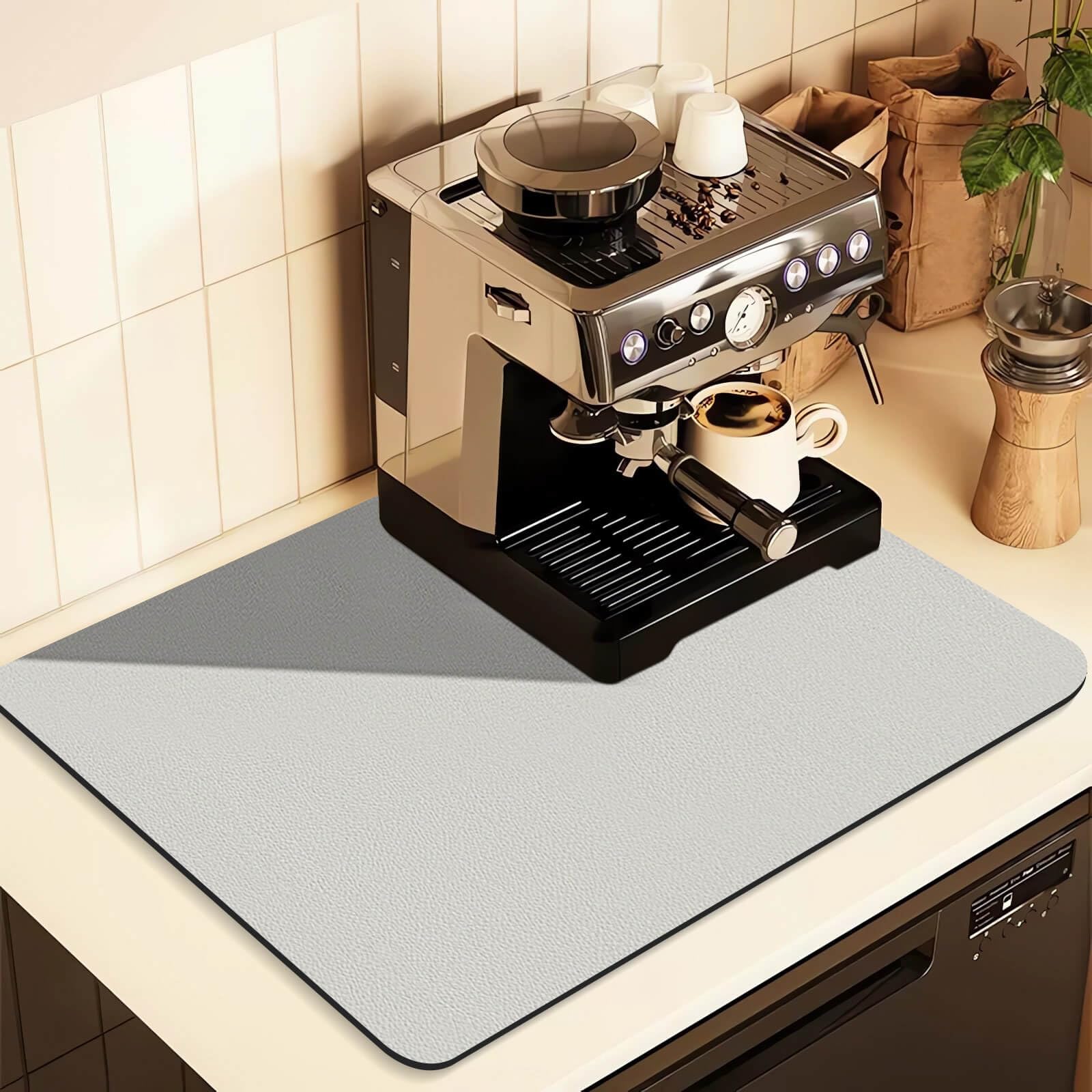 Kitchen Counter Mat for Coffee Maker - Absorbent & Quick-Dry Bar Pad with Non-Slip Backing, Protective V1107-CS-GZNXSSGD23050