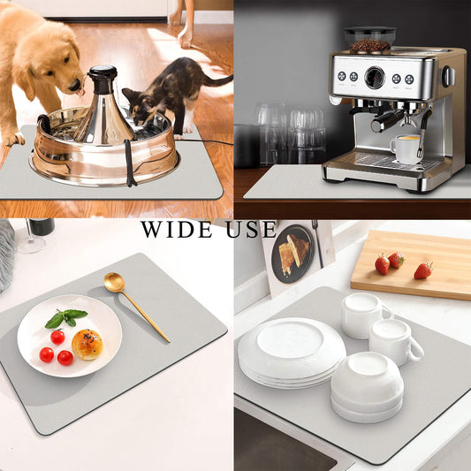 Kitchen Counter Mat for Coffee Maker - Absorbent & Quick-Dry Bar Pad with Non-Slip Backing, Protective V1107-CS-GZNXSSGD23050