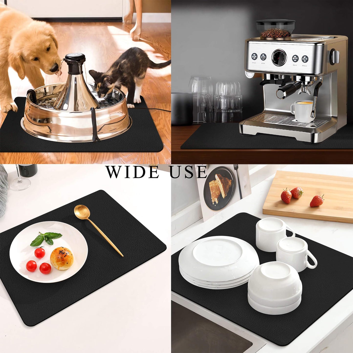 Kitchen Counter Mat for Coffee Maker - Absorbent & Quick-Dry Bar Pad with Non-Slip Backing, Protective V1107-CS-GZNXSSGD4060