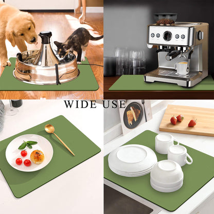 Kitchen Counter Mat for Coffee Maker - Absorbent & Quick-Dry Bar Pad with Non-Slip Backing, Protective V1107-CS-GZNXSSGD45060