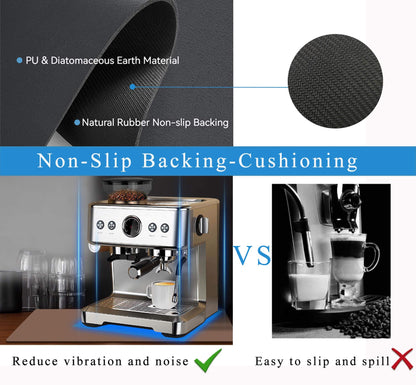 Kitchen Counter Mat for Coffee Maker - Absorbent & Quick-Dry Bar Pad with Non-Slip Backing, Protective V1107-CS-GZNXSSGD65060