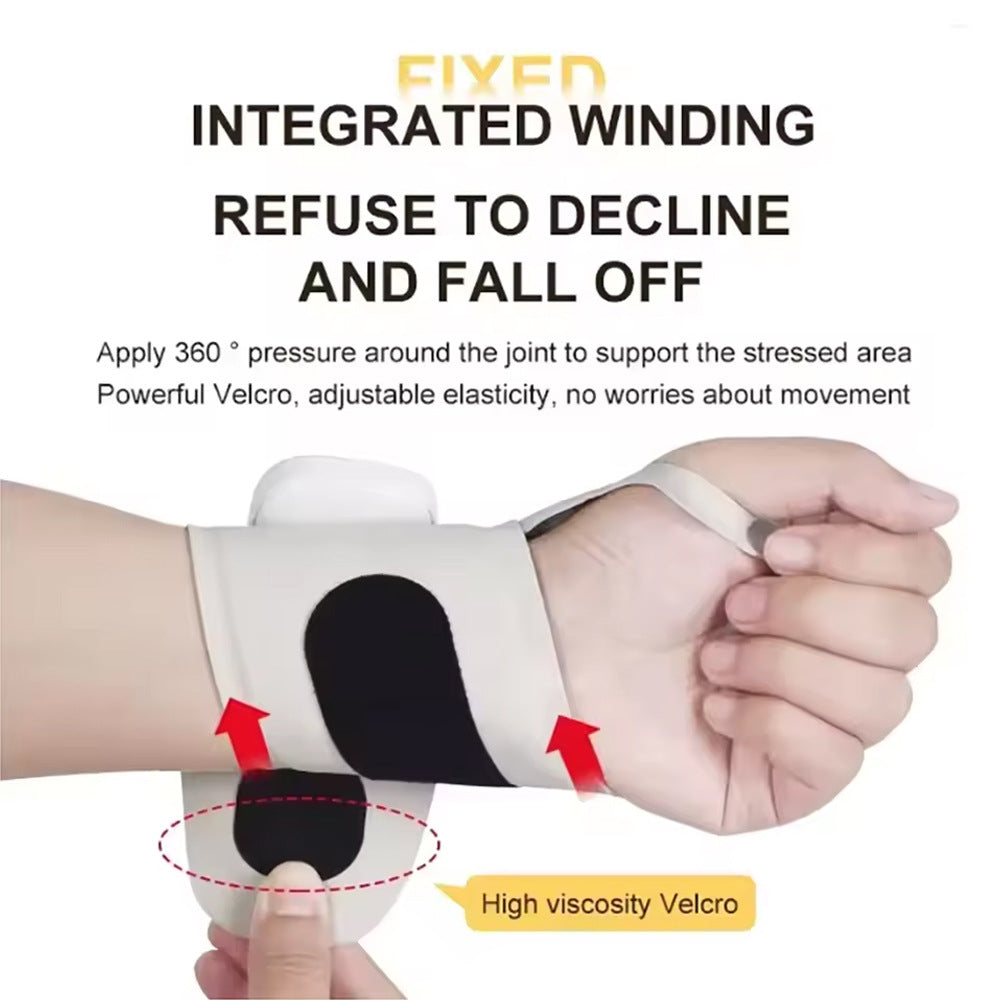 Smart Heated Wrist Support with Vibration Massage - 3 Heat Levels & 10 Modes for Comfort, Recovery & Daily V1107-CS-HWAMQ1