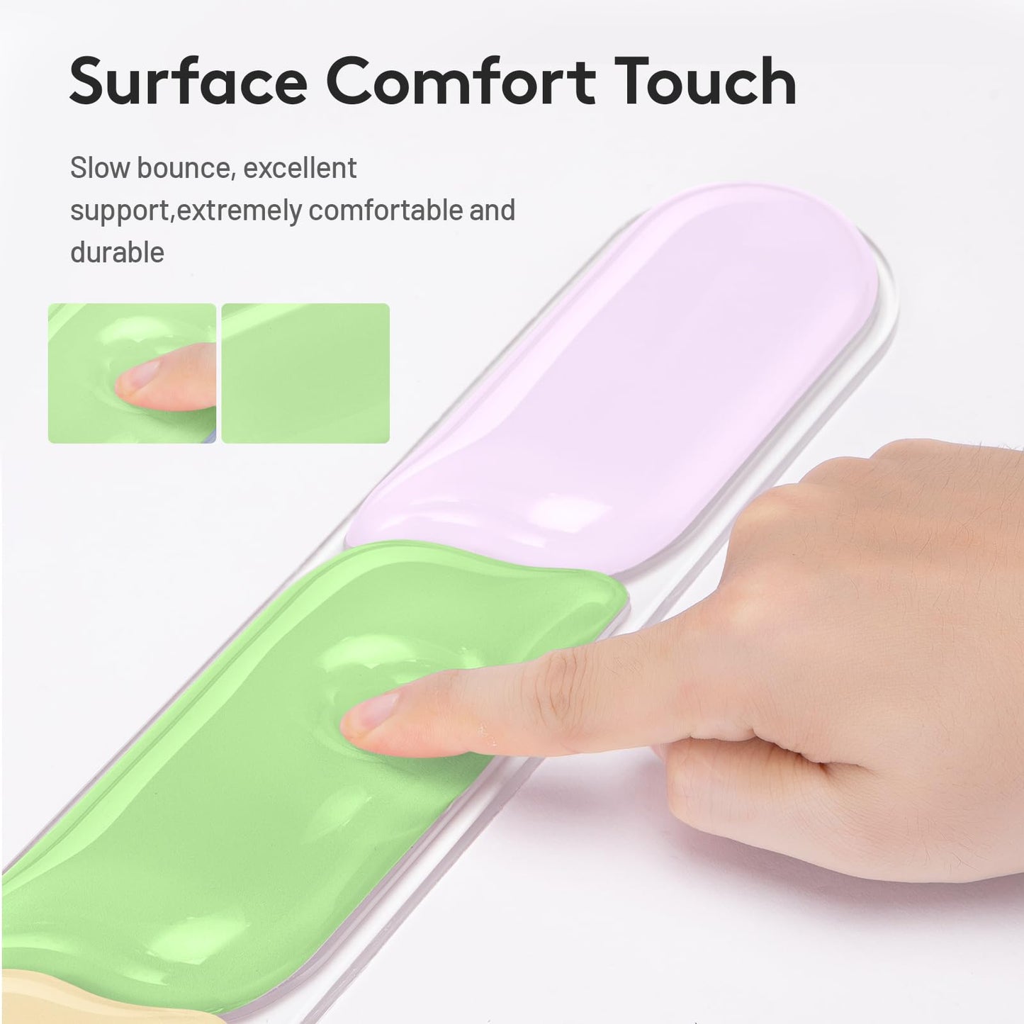 Ergonomic Gel Wrist Rest Set - Keyboard and Mouse Support Pad with Soft Cushioning for Office, Work, Gaming, V1107-CS-HWSBDFLC