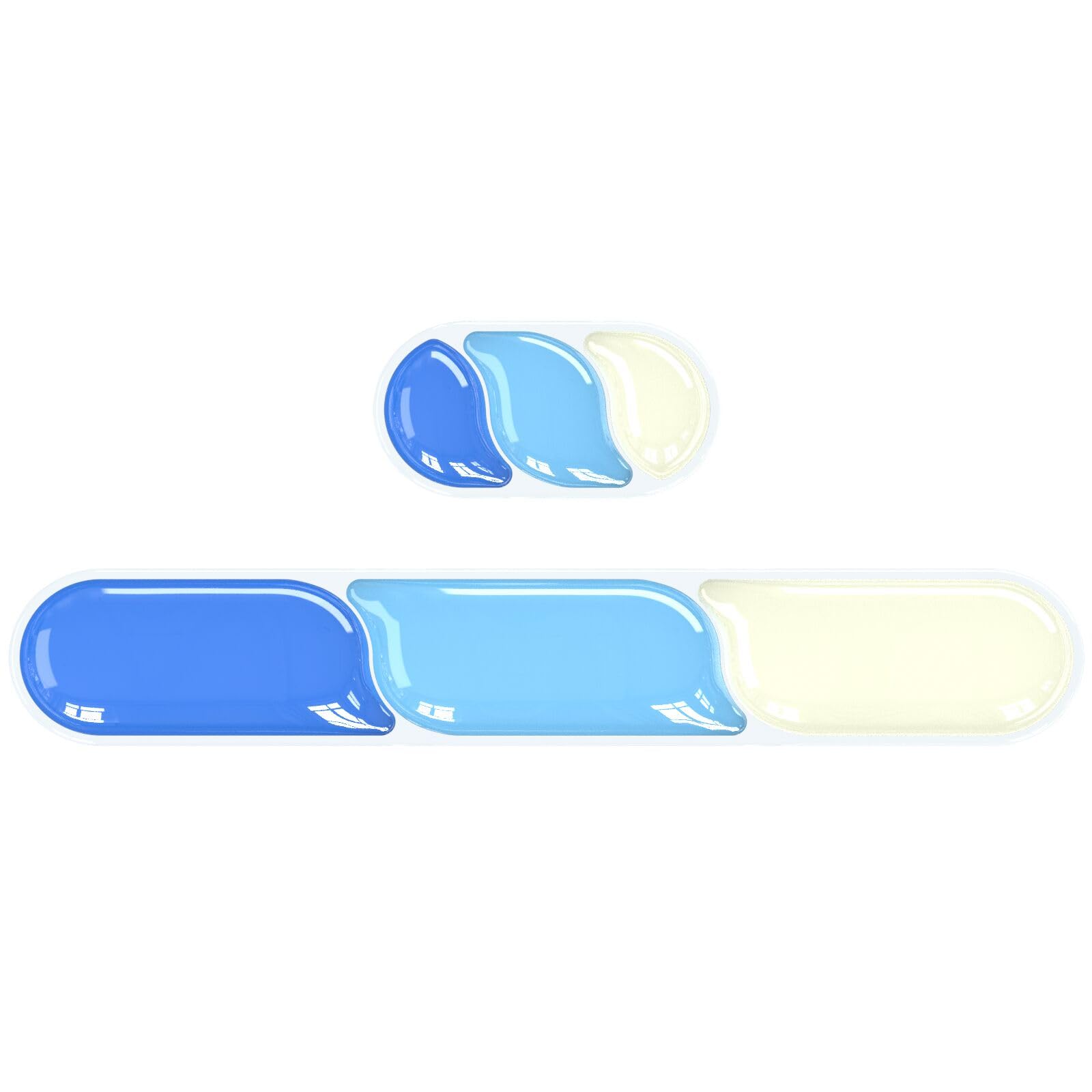 Ergonomic Gel Wrist Rest Set - Keyboard and Mouse Support Pad with Soft Cushioning for Office, Work, Gaming, V1107-CS-HWSBDL