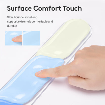 Ergonomic Gel Wrist Rest Set - Keyboard and Mouse Support Pad with Soft Cushioning for Office, Work, Gaming, V1107-CS-HWSBDL