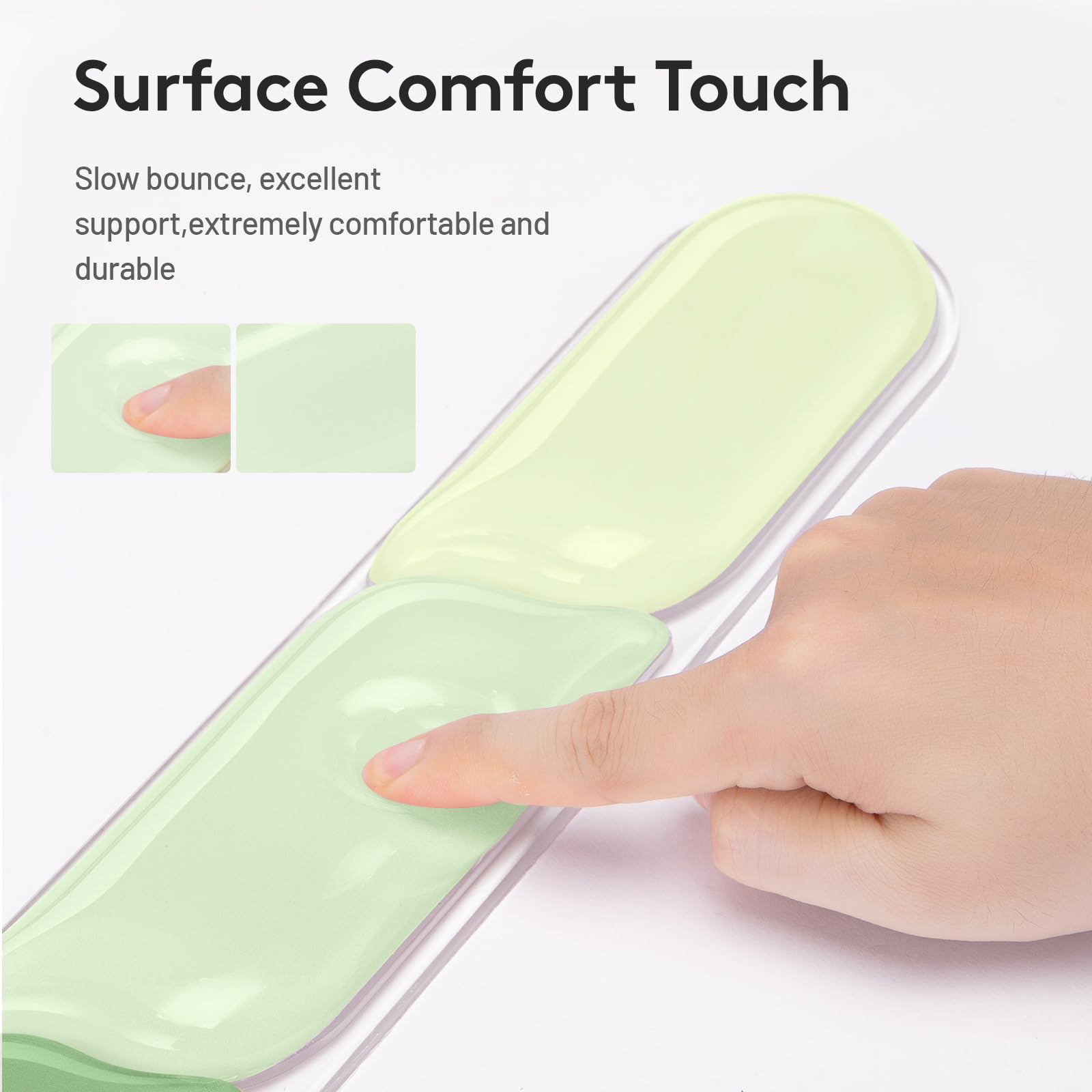 Ergonomic Gel Wrist Rest Set - Keyboard and Mouse Support Pad with Soft Cushioning for Office, Work, Gaming, V1107-CS-HWSBDLV