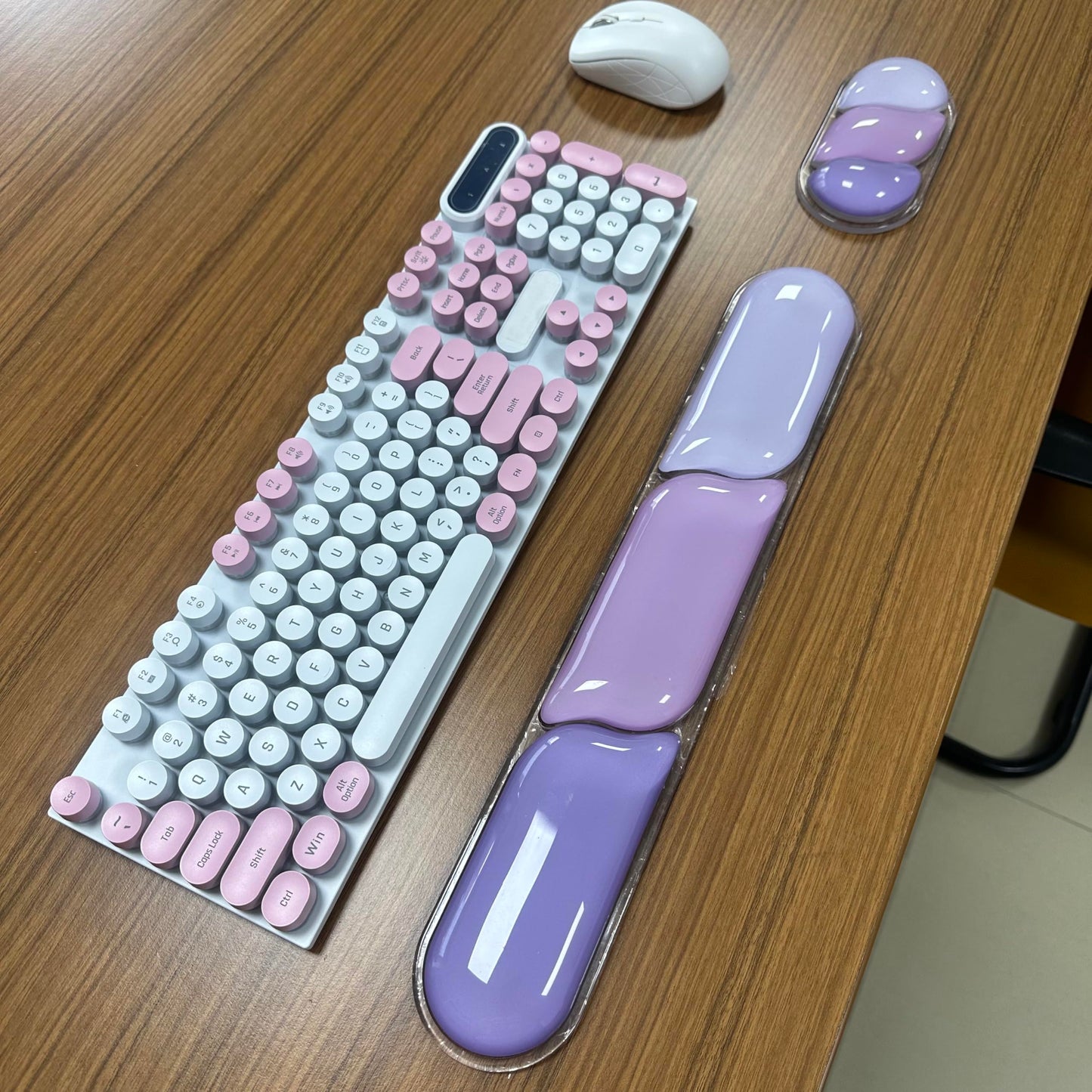 Ergonomic Gel Wrist Rest Set - Keyboard and Mouse Support Pad with Soft Cushioning for Office, Work, Gaming, V1107-CS-HWSBDZ