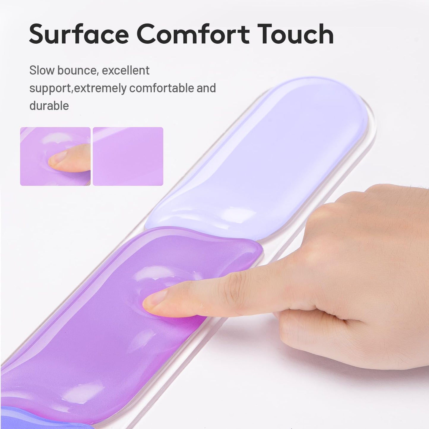 Ergonomic Gel Wrist Rest Set - Keyboard and Mouse Support Pad with Soft Cushioning for Office, Work, Gaming, V1107-CS-HWSBDZ