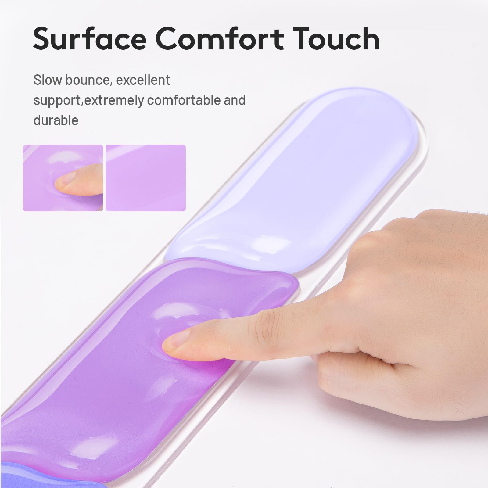 Ergonomic Gel Wrist Rest Set - Keyboard and Mouse Support Pad with Soft Cushioning for Office, Work, Gaming, V1107-CS-HWSBDZ