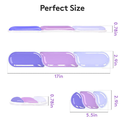 Ergonomic Gel Wrist Rest Set - Keyboard and Mouse Support Pad with Soft Cushioning for Office, Work, Gaming, V1107-CS-HWSBDZ