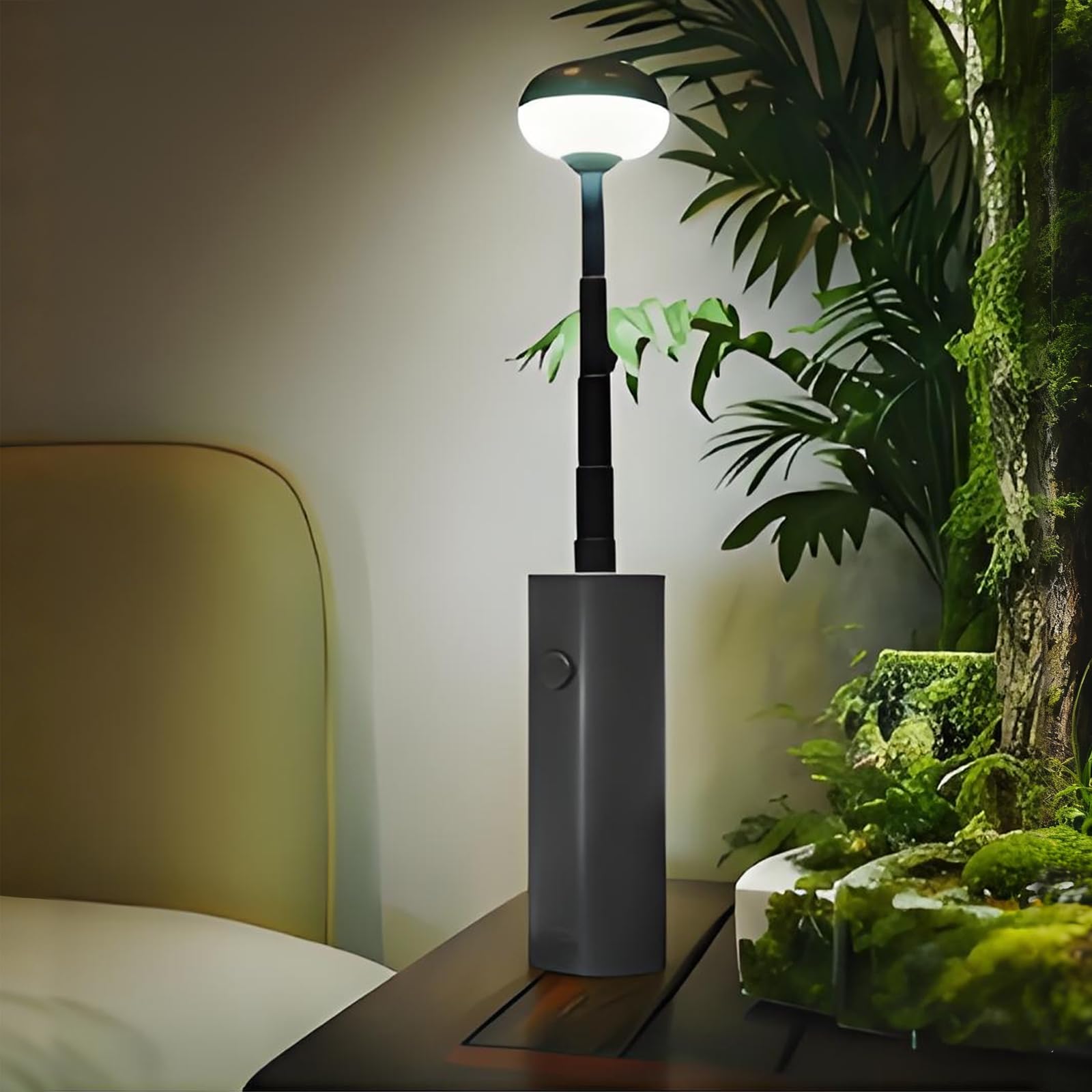 Portable Telescopic Camping Light with 5000mAh Battery - Rechargeable, IPX65 Waterproof, Magnetic & V1107-CS-HWSSLYDH