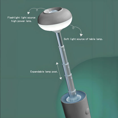 Portable Telescopic Camping Light with 5000mAh Battery - Rechargeable, IPX65 Waterproof, Magnetic & V1107-CS-HWSSLYDH