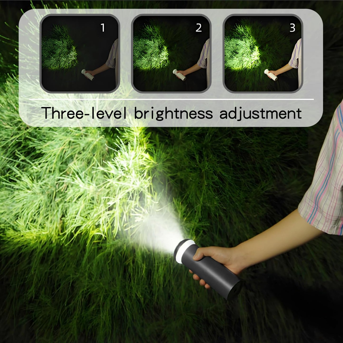 Portable Telescopic Camping Light with 5000mAh Battery - Rechargeable, IPX65 Waterproof, Magnetic & V1107-CS-HWSSLYDH