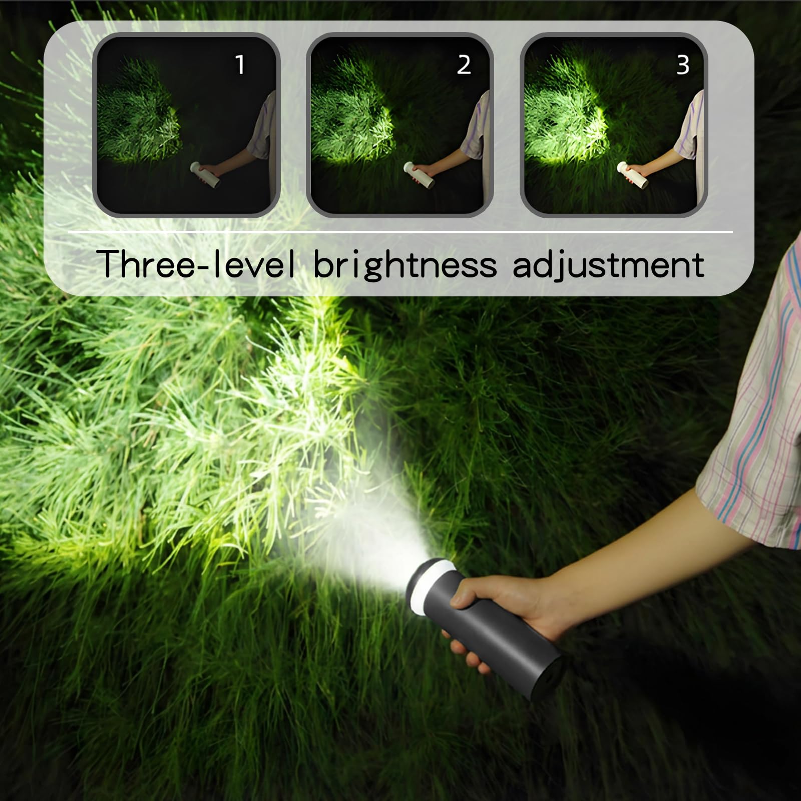Portable Telescopic Camping Light with 5000mAh Battery - Rechargeable, IPX65 Waterproof, Magnetic & V1107-CS-HWSSLYDH