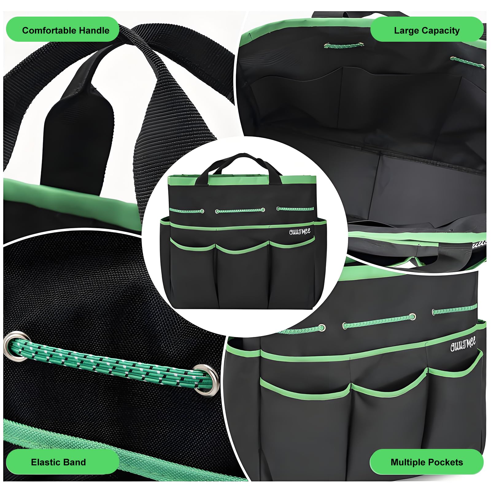 Complete 8-Piece Garden Tool Set with Carry Bag - Stainless Steel & Aluminum Tools for Digging, Pruning, V1107-CS-HYGJ