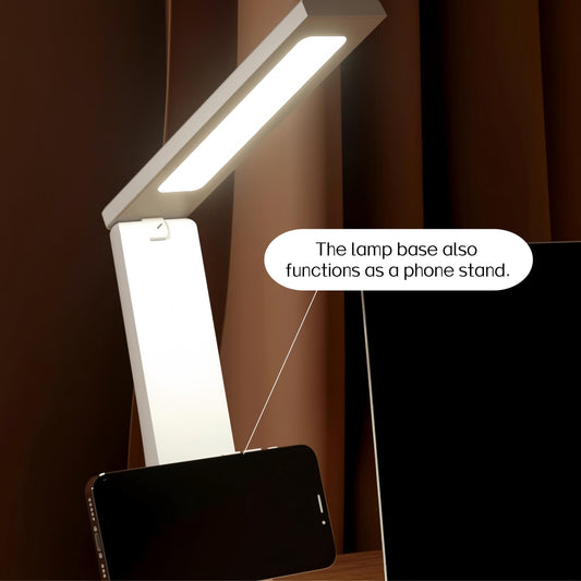 USB Rechargeable Foldable LED Desk Lamp - Touch Control, 3-Color Temperature, Stepless Dimming, 120 degrees V1107-CS-HYTD3600