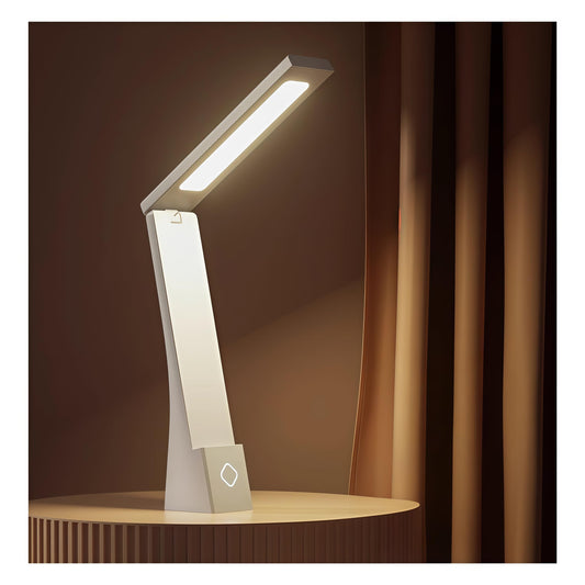 USB Rechargeable Foldable LED Desk Lamp - Touch Control, 3-Color Temperature, Stepless Dimming, 120 degrees V1107-CS-HYTD6000