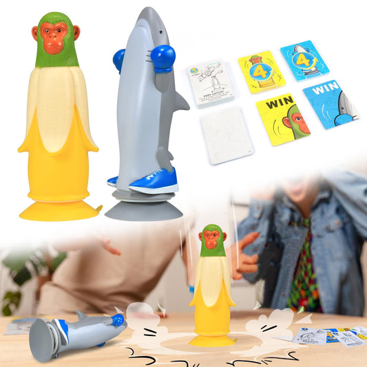 Banana Monkey vs Sharkman Flip Game - Fun Toss & Flip Challenge for Family, Party & Group Play | Other Action V1107-CS-HZXJYX