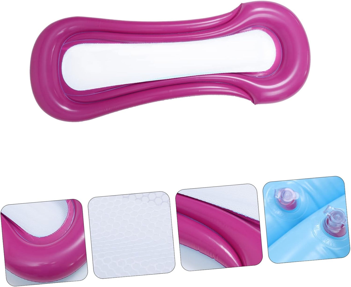 Inflatable Red Floating Bed: Portable Foldable Swimming Mat for Pool Lounging, Water Fun & Beach Relaxation V1107-CS- INFLATABLE RED FLOATING BED
