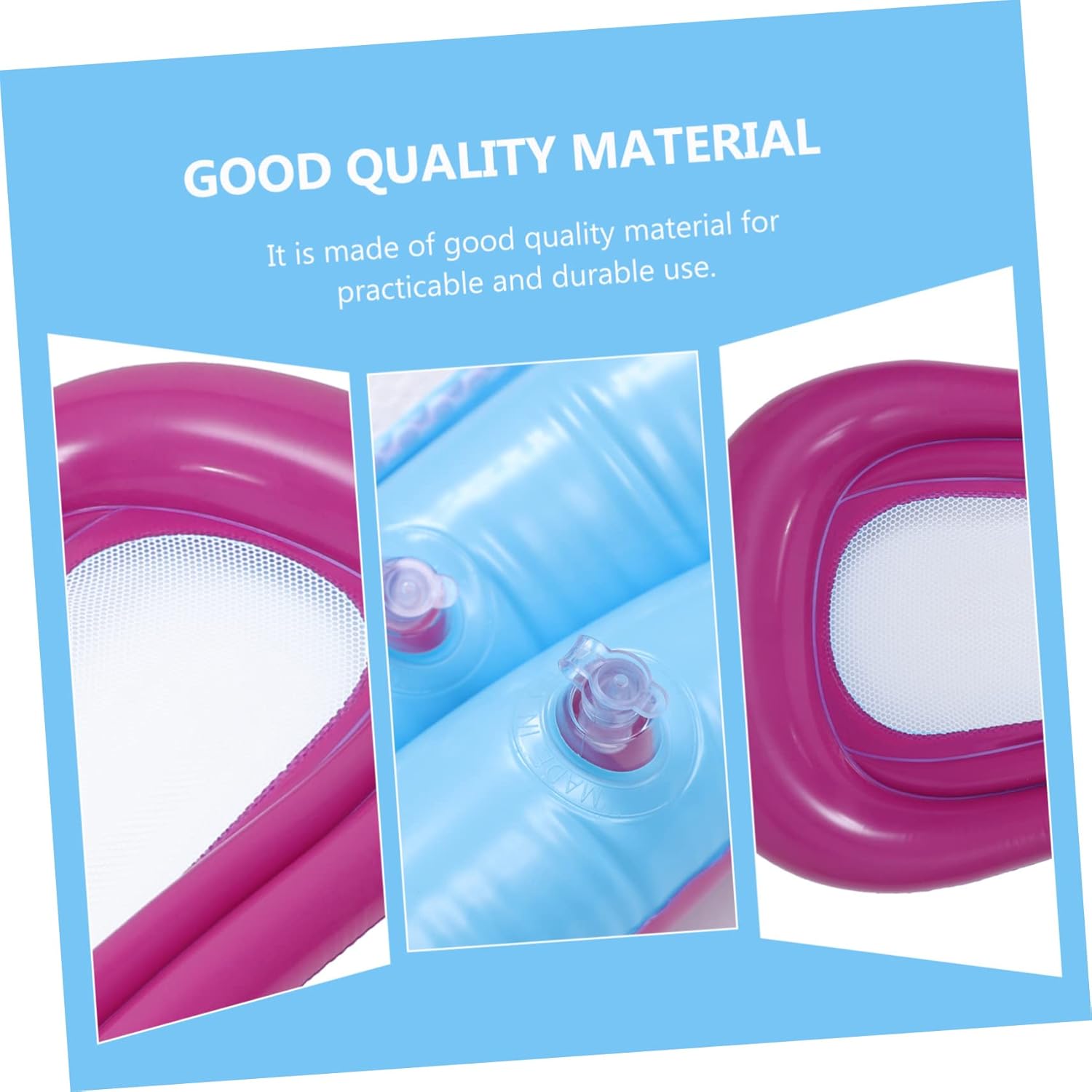 Inflatable Red Floating Bed: Portable Foldable Swimming Mat for Pool Lounging, Water Fun & Beach Relaxation V1107-CS- INFLATABLE RED FLOATING BED