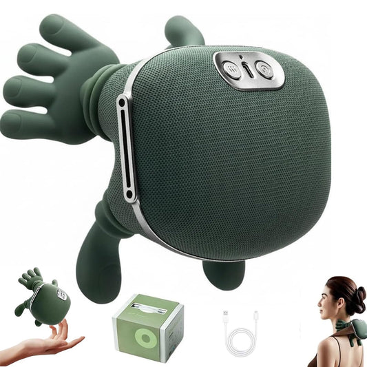 Hand-Like Neck & Shoulder Massager with 4D Kneading and Heat - Portable Massage Device for Back, Legs, and V1107-CS-JBAMY