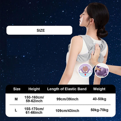 Sleep Posture Corrector for Women and Men - Shoulder Alignment Belt with Soft Cushion, Nighttime Back Support V1107-CS-JBJZQZ