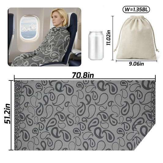Premium Travel Blanket - Ultra-Soft Knit Wrap for Airplane, Car, Office Naps, and Gifts - Lightweight, V1107-CS-JCLXTH