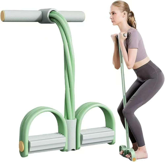 Multi-Function 6-Tube Resistance Band with Foot Pedal - 2M Stretchable Home Workout Equipment for Full Body V1107-CS-JDLLQL