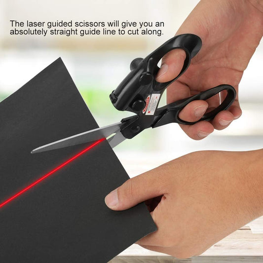 Professional Laser Guided Sewing Scissors for Home Craft Wrapping Gift Fabric Sewing Cut Straight Fast for V1107-CS-JGJD