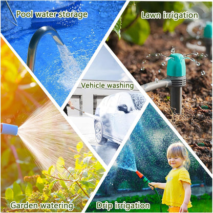 Smart Outdoor Watering Timer with Rain Delay & Manual Mode - Automatic Garden Irrigation Controller for Lawn, V1107-CS-JHDSQ