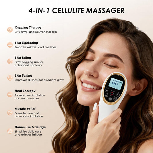 Modern Jingluo Beauty Massager - Electric Meridian Facial & Body Roller with Gentle Suction and Warmth, V1107-CS-JLMRY