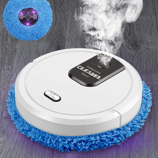 Smart Mopping Robot with Spray & Humidifier - Automatic Floor Cleaner for Hard Floors, Dry and Wet Cleaning, V1107-CS-JQRTBB