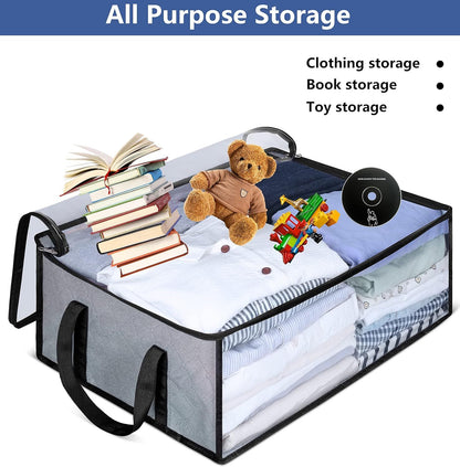 Large Capacity Foldable Hat Organizer Storage Box with Clear See-Through Window for Baseball Caps, Clothes, V1107-CS-KSCTMSNHU