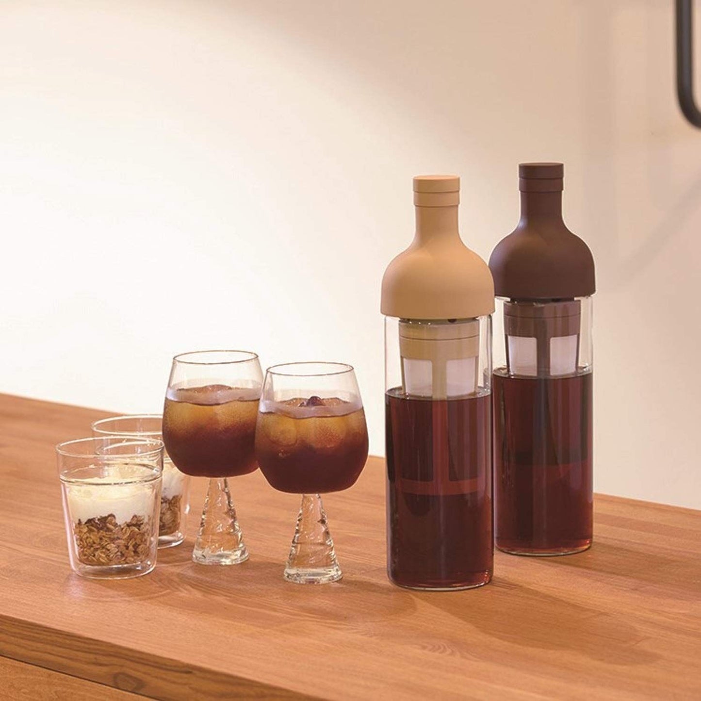 Cold Brew Coffee Bottle in Brown - 650ml Glass Infuser for Coffee, Tea & Cold Drinks | Ideal for Home, Office V1107-CS-LCH