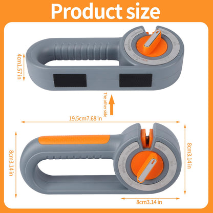 6-in-1 Rotary Knife Sharpener - Adjustable Multi-Function Sharpener for Knives, Scissors, Sushi & Bread V1107-CS-LHYMDQ