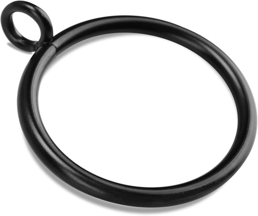 40 PCS Heavy Duty Metal Curtain Rings with Eyelets, Smooth Gliding Drapery Rings for Roman Rods, Rustproof V1107-CS-LMCLH1