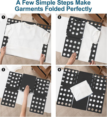 Adjustable Clothes Folding Board for T-Shirts, Pants & Towels, Durable PP Plastic Laundry Organizer with V1107-CS-LRDYBH
