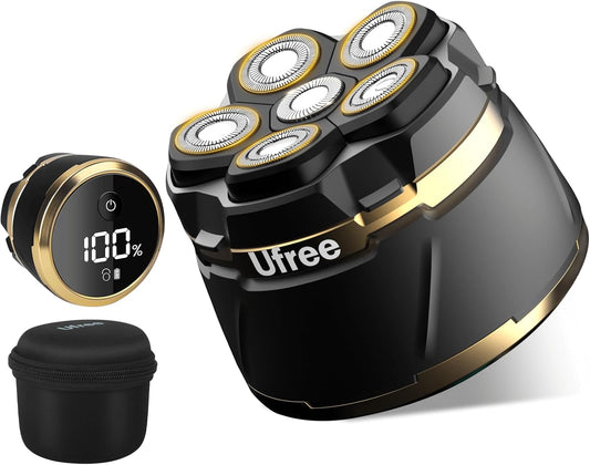 6D Magnetic Bald Shaver for Men - Cordless Rechargeable Electric Head Shaver with LED Display, IPX6 V1107-CS-LTDDTXD